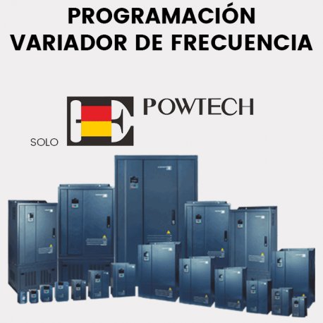 Programación del variador según las placas del motor (Solo Powtech)