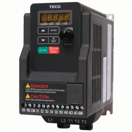 Variador de Frecuencia Monofasico 220V TECO L510-201-SH1F-P 0,75 KW