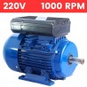 Motor monofásico 220v 0,37 kw / 0,5 cv arranque reforzado 1000 rpm con patas