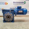 Motorreductor trifásico 220/380V 0,75 Kw / 1 cv con reductor sinfin 15 RPM finales
