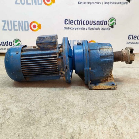 Motorreductor trifásico 220/380V 2,2 Kw / 3 cv con reductor coaxial 116 RPM finales