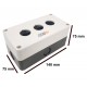 Caja botonera impermeable 3 huecos ABS